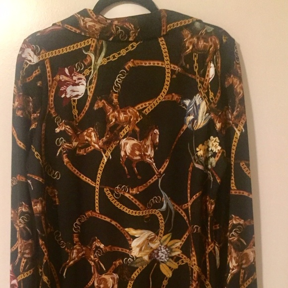 ZARA Chain Floral Print Mini Dress, S, NWT - Picture 6 of 8